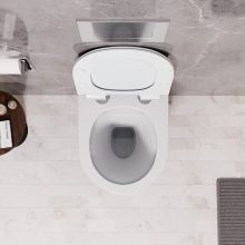HD Slim "F" Glossy White WC tető fényes króm zsanérral
