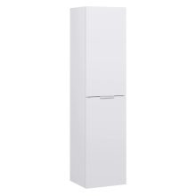 HD Palermo Matt White 100 komplett fürdőszoba bútor szett fali mosdószekrénnyel, matt fehér fogantyúkkal, fényes fehér slim mosdóval, tükörrel és magasszekrénnyel