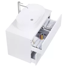 HD Turin Matt White 60/80 fali mosdószekrény matt fehér mosdópulttal