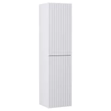 HD Ravello Pro Matt White 80 komplett fürdőszoba bútor szett fali push-to-open mosdószekrénnyel, fényes fehér slim mosdóval, tükörrel és magasszekrénnyel