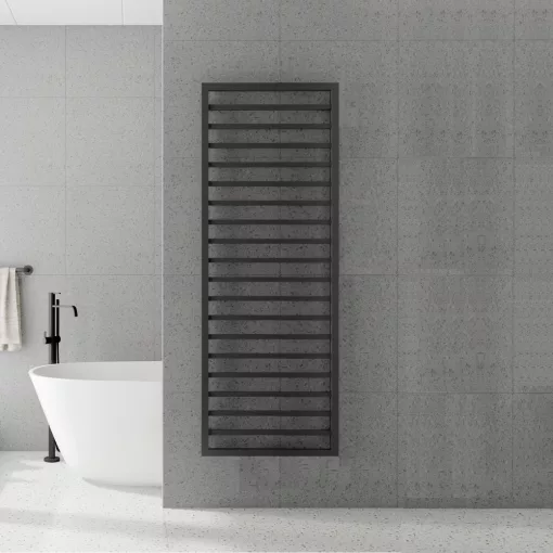 HD Herakles Antracit 1200x600 mm design törölközőszárító radiátor, matt antracit