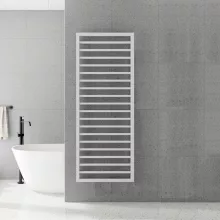 HD Herakles White 1200x600 mm design törölközőszárító radiátor, fényes fehér