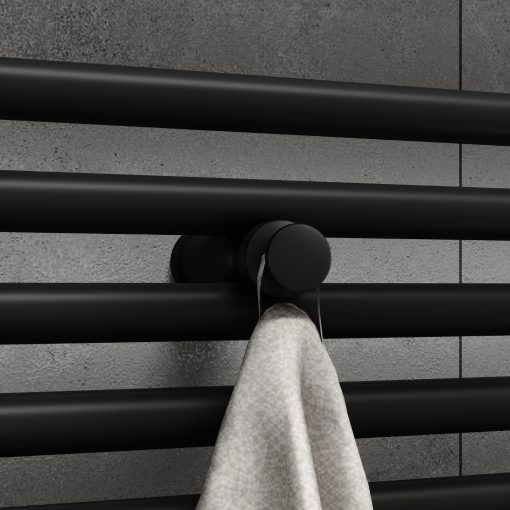 HD HKN törölközőszárító akasztó, fekete színű