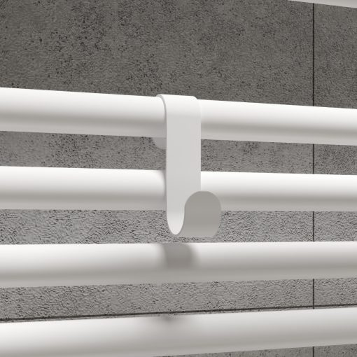 HD HR törölközőszárító akasztó, fehér színű