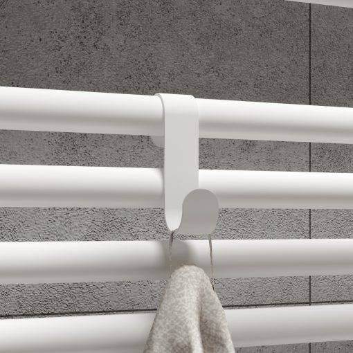 HD HR törölközőszárító akasztó, fehér színű