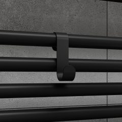 HD HR törölközőszárító akasztó, fekete színű