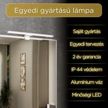 HD Element Matt White 40 cm széles LED lámpa, matt fehér