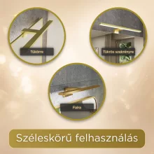 HD Element Brushed Gold 40 cm széles LED lámpa, szálcsiszolt arany