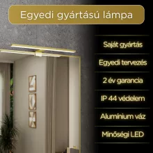 HD Element Brushed Gold 40 cm széles LED lámpa, szálcsiszolt arany