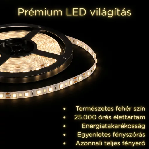 HD Element Matt Black 40 cm széles LED lámpa, matt fekete