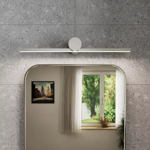 HD Lungo Glossy Chrome 50 cm széles LED lámpa, fényes króm