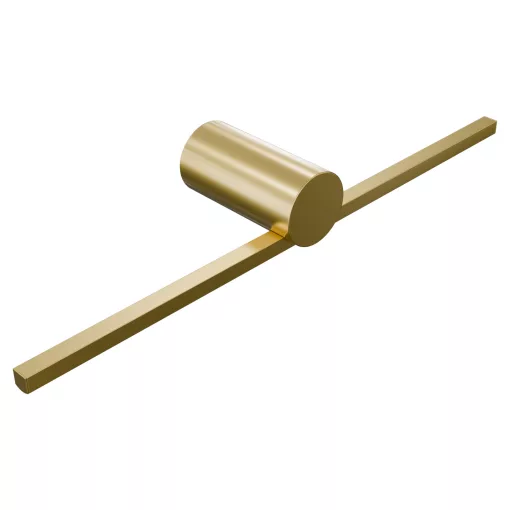 HD Lungo Brushed Gold 50 cm széles LED lámpa, szálcsiszolt arany