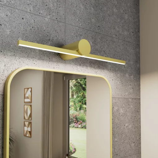 HD Lungo Brushed Gold 50 cm széles LED lámpa, szálcsiszolt arany