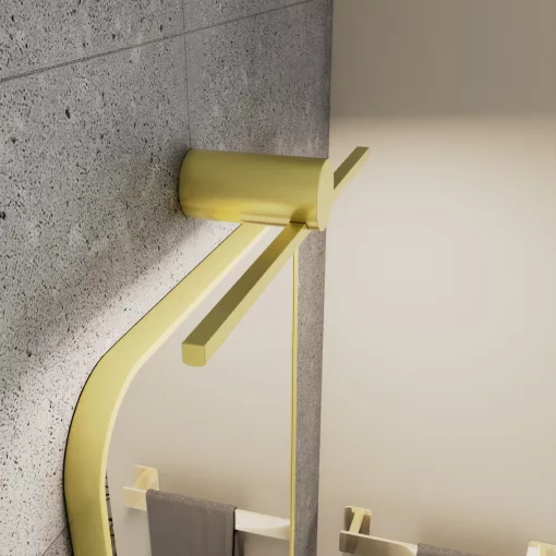 HD Lungo Brushed Gold 50 cm széles LED lámpa, szálcsiszolt arany