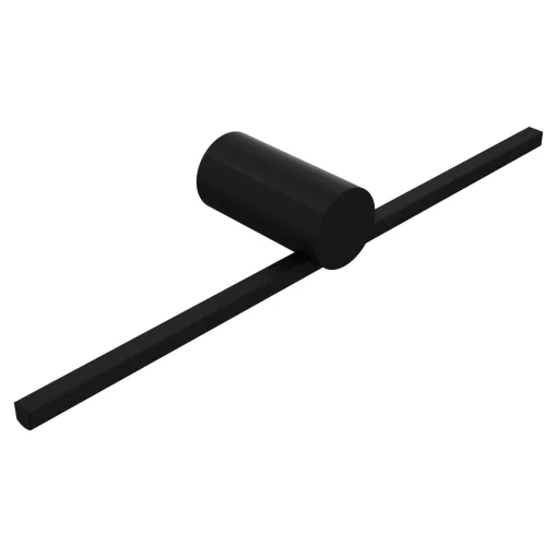 HD Lungo Matt Black 50 cm széles LED lámpa, matt fekete