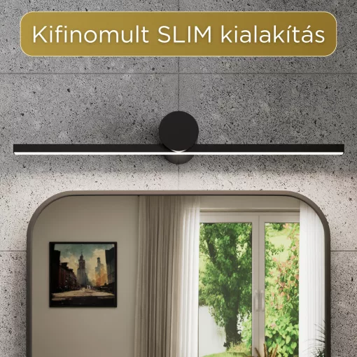 HD Lungo Matt Black 50 cm széles LED lámpa, matt fekete