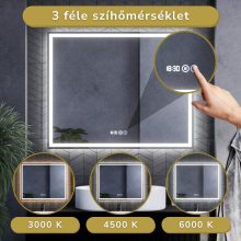 HD Palermo Matt Hazel 100 komplett fürdőszoba bútor szett fali mosdószekrénnyel, szálcsiszolt arany fogantyúkkal, matt fekete slim mosdóval, tükörrel és magasszekrénnyel