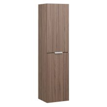 HD Salerno Oak 100 komplett fürdőszoba bútor szett fali mosdószekrénnyel, matt fehér fogantyúval, tölgyfa színű mosdópulttal, tükörrel és magasszekrénnyel