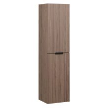 HD Salerno Oak 100/120 komplett fürdőszoba bútor szett fali mosdószekrénnyel, matt fekete fogantyúval, tölgyfa színű mosdópulttal, tükörrel és magasszekrénnyel