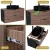   HD Salerno Black-Oak 100/120 fali mosdószekrény tölgyfa színű mosdópulttal és matt fekete fogantyúkkal