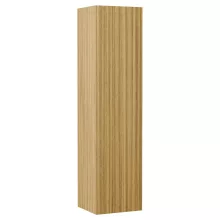 HD Zyra Pro Hickory 120 komplett fürdőszoba bútor szett fali push-to-open mosdószekrénnyel, hikoridió színű mosdópulttal, tükörrel és magas szekrénnyel