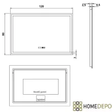 HD Salerno Hickory 120 komplett fürdőszoba bútor fali mosdószekrénnyel, matt fehér fogantyúkkal, hikoridió színű mosdópulttal és tükörrel