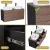   HD Zyra Pro Black-Oak 120 komplett fürdőszoba bútor fali push-to-open mosdószekrénnyel, oak mosdópulttal és tükörrel