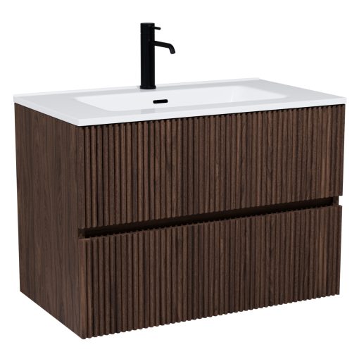 HD Torino Matt Hazel 60/80 fali mosdószekrény fényes fehér slim mosdóval