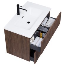 HD Torino Matt Hazel 60/80 fali mosdószekrény fényes fehér slim mosdóval