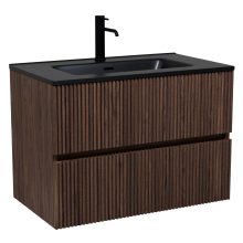 HD Torino Matt Hazel 60 fali mosdószekrény matt fekete slim mosdóval