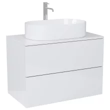 HD Zyra Pro Lacquer White 60 fali mosdószekrény, push-to-open mechanizmussal, fényes fehér mosdópulttal