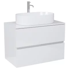   HD Zyra Lacquer White 60/80/100/120 fali mosdószekrény fényes fehér mosdópulttal