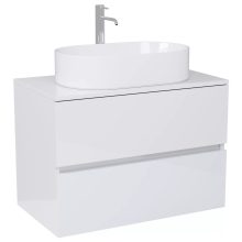 HD Zyra Lacquer White 60/80/100/120 komplett fürdőszoba bútor szett fali mosdószekrénnyel, fényes fehér mosdópulttal, tükörrel és magasszekrénnyel