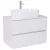   HD Zyra Lacquer White 60/80/100/120 komplett fürdőszoba bútor szett fali mosdószekrénnyel, fényes fehér mosdópulttal, tükörrel és magasszekrénnyel
