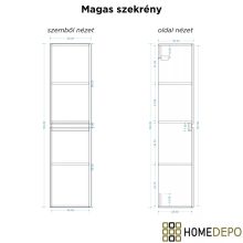 HD Zyra Lacquer White 60/80/100/120 komplett fürdőszoba bútor szett fali mosdószekrénnyel, fényes fehér mosdópulttal, tükörrel és magasszekrénnyel