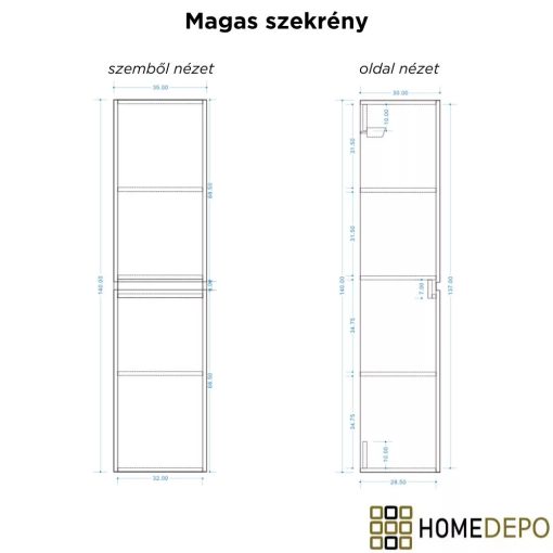 HD Zyra Pro Lacquer White 60 komplett fürdőszoba bútor szett fali push-to-open mosdószekrénnyel, tölgyfa színű mosdópulttal, tükörrel és magasszekrénnyel
