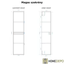 HD Aria Pro Silk Matt White 60 komplett fürdőszoba bútor szett fali push-to-open mosdószekrénnyel, matt fekete slim mosdóval, tükörrel és magasszekrénnyel