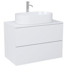 HD Zyra Pro Silk Matt White 60 fali mosdószekrény, push-to-open mechanizmussal, selymes matt fehér mosdópulttal