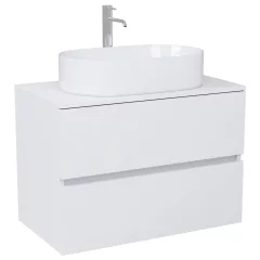   HD Zyra Silk Matt White 60/80/100/120 fali mosdószekrény selymes matt fehér mosdópulttal