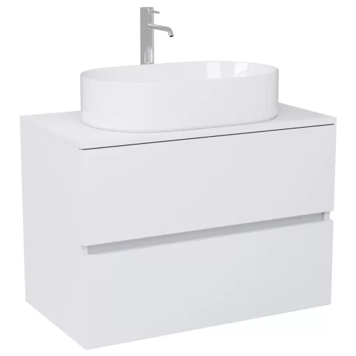 HD Zyra Silk Matt White 60/80/100/120 fali mosdószekrény selymes matt fehér mosdópulttal