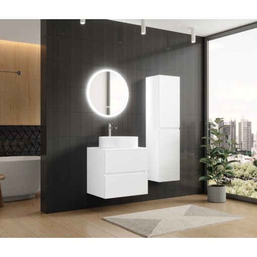 HD Zyra Silk Matt White 60/80/100/120 fali mosdószekrény selymes matt fehér mosdópulttal