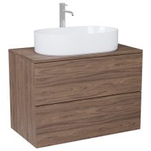 HD Zyra Pro Oak 60 fali mosdószekrény, push-to-open mechanizmussal, tölgyfa színű mosdópulttal