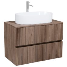 HD Turin Oak 60/80 komplett fürdőszoba bútor fali mosdószekrénnyel, tölgyfa színű mosdópulttal és tükörrel