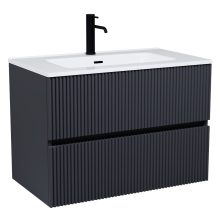 HD Torino Matt Antracit 60/80 fali mosdószekrény fényes fehér slim mosdóval