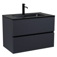 HD Torino Matt Antracit 60 fali mosdószekrény matt fekete slim mosdóval