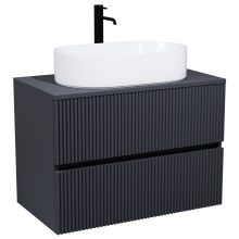 HD Turin Matt Antracit 60/80 komplett fürdőszoba bútor fali mosdószekrénnyel, antracit mosdópulttal és tükörrel