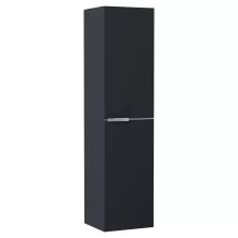 HD Carona Matt Antracit 60 komplett fürdőszoba bútor szett fali mosdószekrénnyel, fényes króm fogantyúkkal, antracit mosdópulttal, tükörrel és magasszekrénnyel