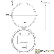 HD Aria Fume Grey 60 komplett fürdőszoba bútor szett fali mosdószekrénnyel, matt fekete slim mosdóval, tükörrel és magasszekrénnyel