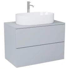 HD Zyra Pro Fume Grey 60 fali mosdószekrény, push-to-open mechanizmussal, füst szürke mosdópulttal
