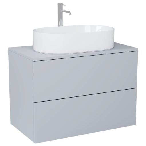 HD Zyra Pro Fume Grey 60 fali mosdószekrény, push-to-open mechanizmussal, füst szürke mosdópulttal